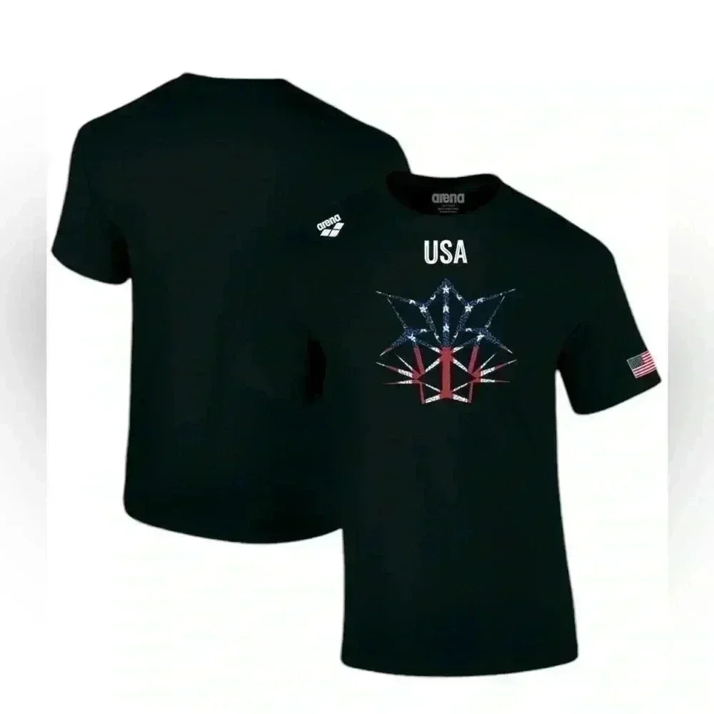 Arena USA Swim Trials Men's Black/Red USA Size L